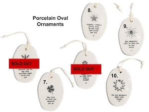 Porcelain Oval Tags 7-10
